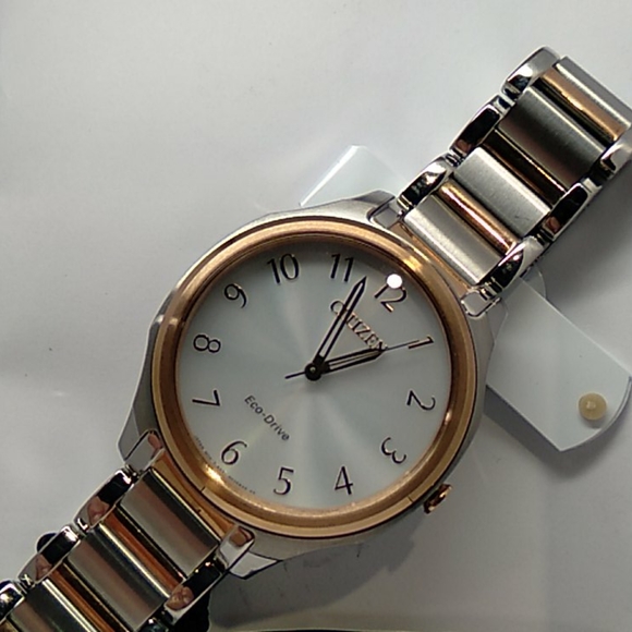 Citizen Eco-Drive EM0756-53A Silver Rose Gold Tone - Picture 4 of 10